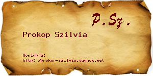 Prokop Szilvia névjegykártya